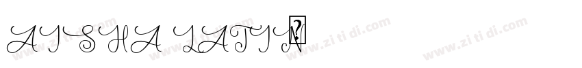 AISHA LATIN字体转换